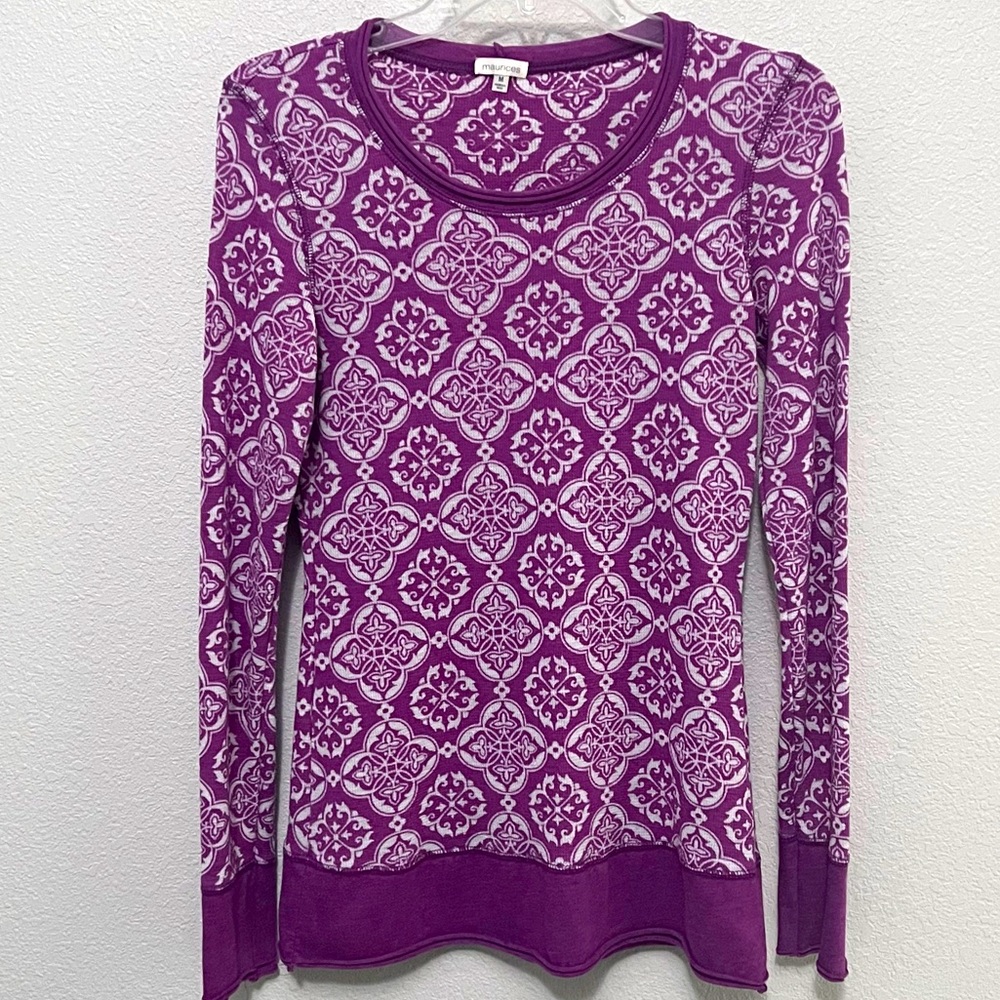Purple paisley long sleeve
